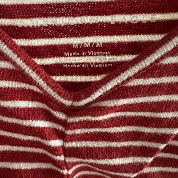 American Eagle Striped Cropped Peplum Top - Picture 3 of 4